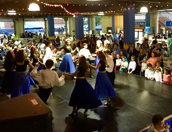 Greek dancers performing