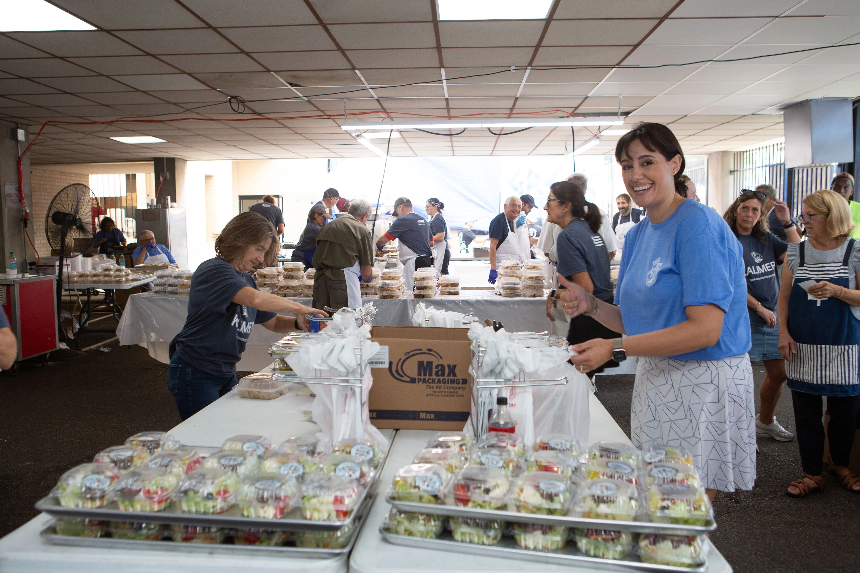 Parishioners preparing Greek Festival food - image 1